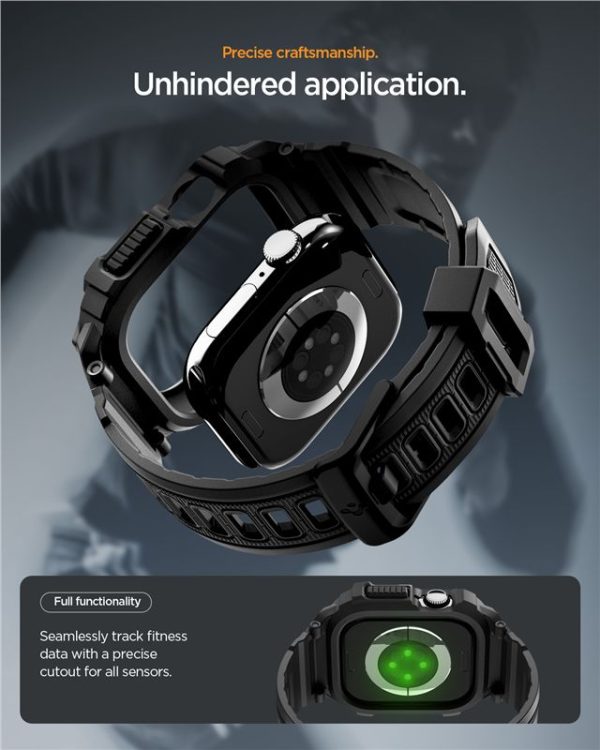Spigen Rugged Armor Pro 2 Matte Black-Apple Watch 11 46mm (ACS10503) - Image 9