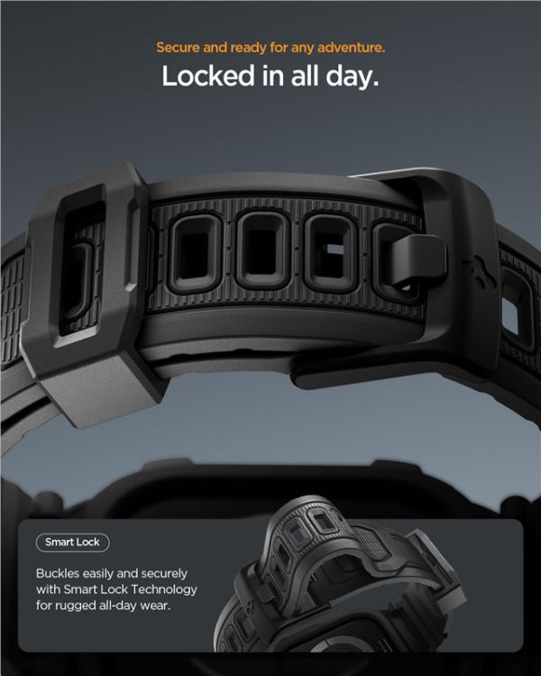 Spigen Rugged Armor Pro 2 Matte Black-Apple Watch 11 46mm (ACS10503) - Image 3