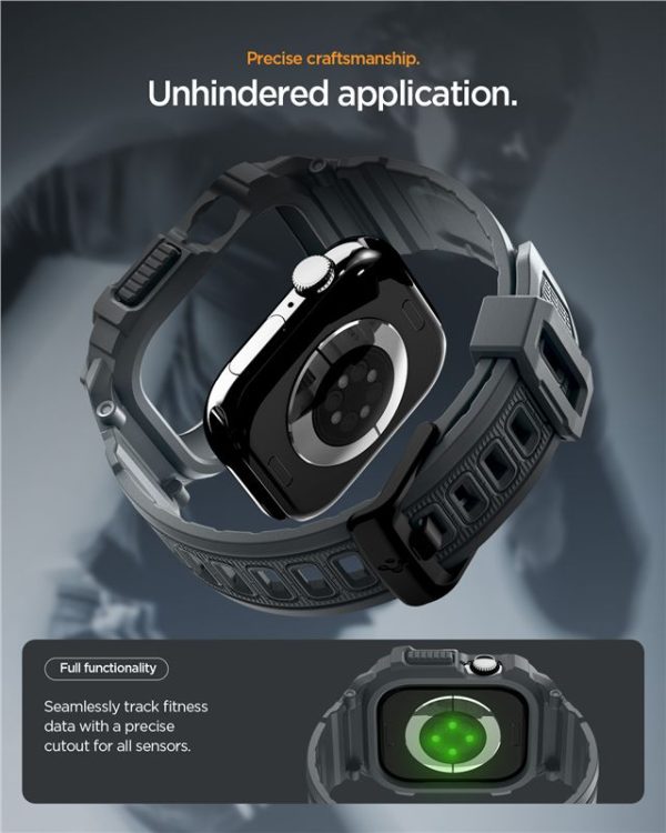 Spigen Rugged Armor Pro 2 Dark Gray-Apple Watch 11 46mm (ACS10504) - Image 8
