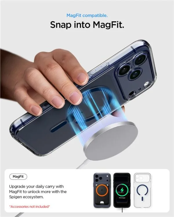 Θήκη Spigen Ultra Hybrid MagSafe – iPhone 17 Pro Max – Clear / Deep Blue (ACS11108) - Image 11