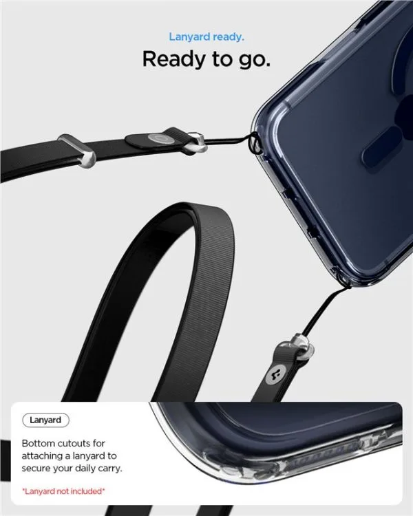 Θήκη Spigen Ultra Hybrid MagSafe – iPhone 17 Pro Max – Clear / Deep Blue (ACS11108) - Image 12