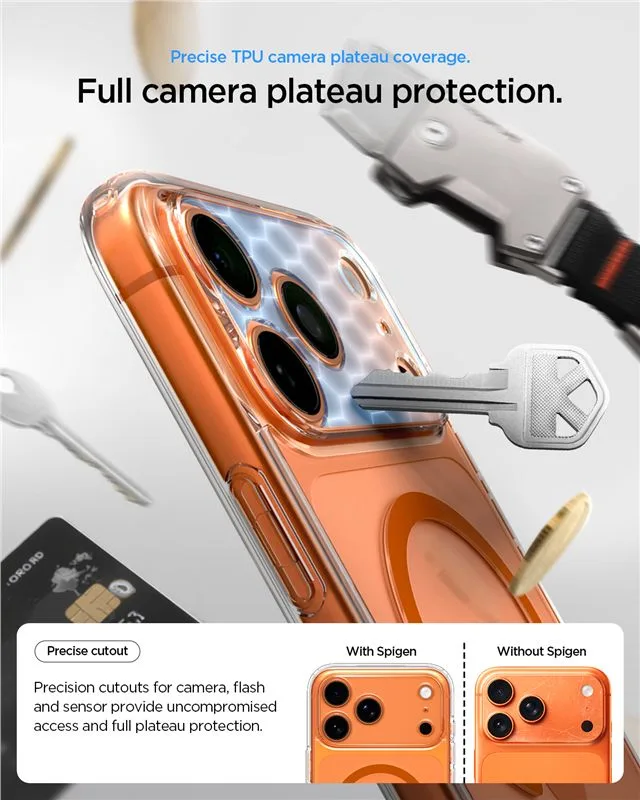 Θήκη Spigen Ultra Hybrid MagSafe – iPhone 17 Pro Max – Clear / Orange (ACS11109) - Image 3
