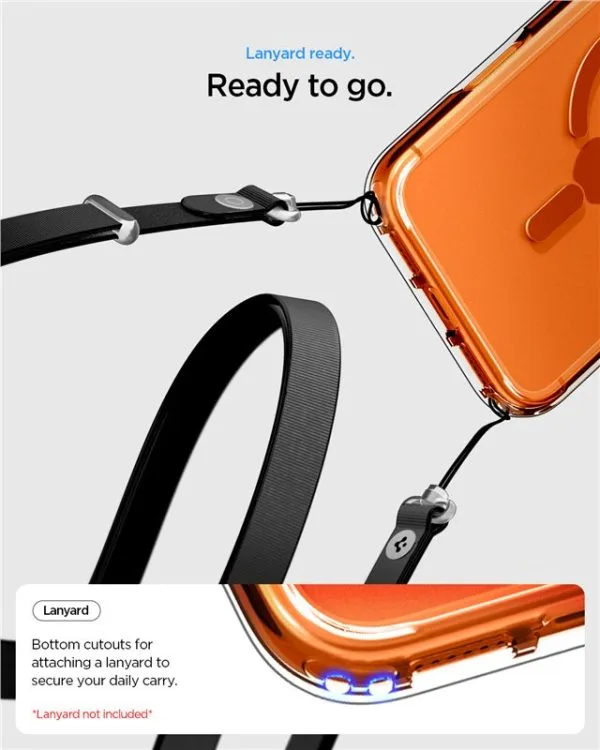 Θήκη Spigen Ultra Hybrid MagSafe – iPhone 17 Pro Max – Clear / Orange (ACS11109) - Image 7