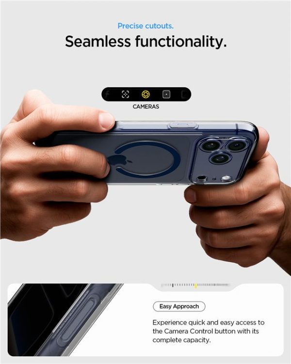 Spigen Ultra Hybrid MagSafe Clear Deep Blue-Apple iPhone 17 Pro (ACS11111) - Image 8