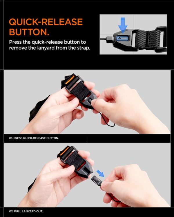 Spigen Universal Wrist Lanyard Strap (Strap 1P) DA30S Black (AFA10615) - Image 14