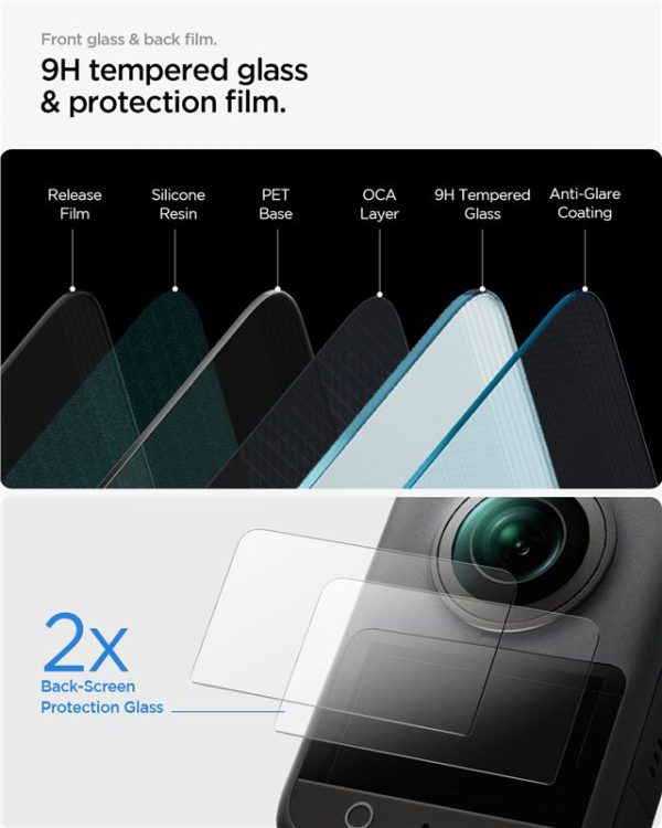 Spigen Glass tR Slim 2 Pack-DJI Osmo 360 (AGL10796) - Image 6