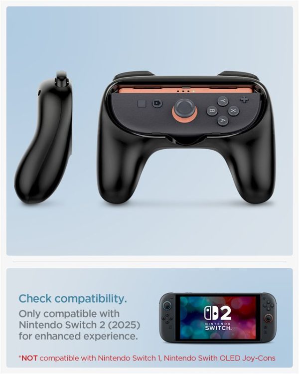 Spigen Joy-Con Grip NS100 Black- Nintendo Switch 2 (AGP10162) - Image 11