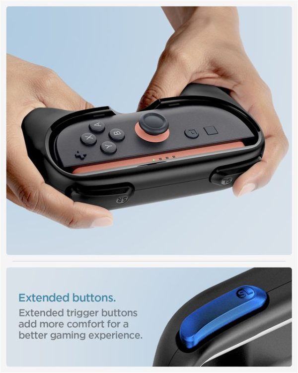 Spigen Joy-Con Grip NS100 Black- Nintendo Switch 2 (AGP10162) - Image 14