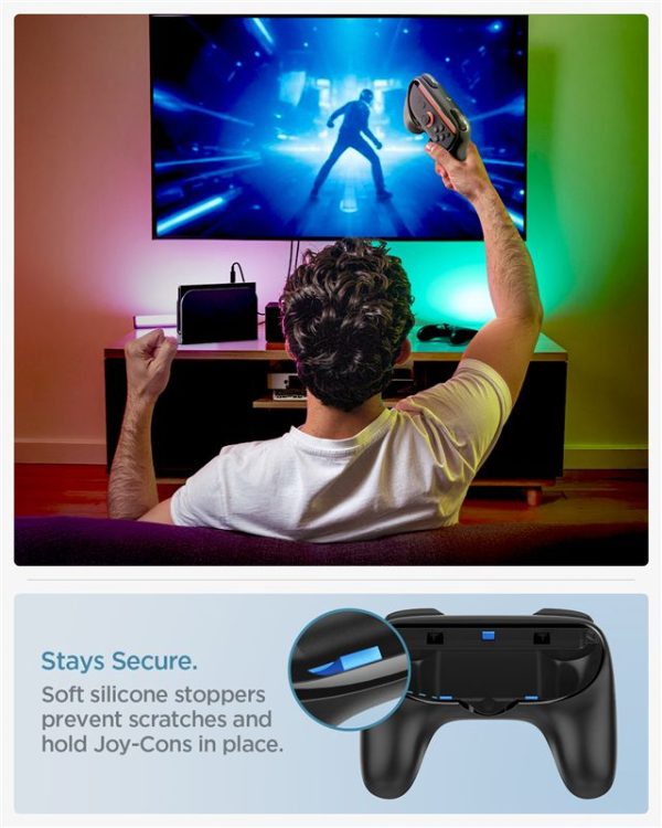 Spigen Joy-Con Grip NS100 Black- Nintendo Switch 2 (AGP10162) - Image 15