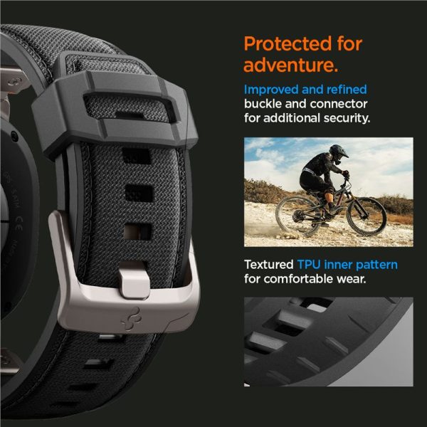 Spigen DuraPro Armor Black-Samsung Galaxy Watch 8 46/44/40mm (AMP10118) - Image 7