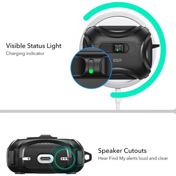 ESR CYBER FLICKLOCK HALOLOCK MAGSAFE APPLE AIRPODS PRO 3 BLACK - Image 6