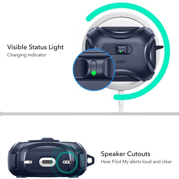 ESR CYBER FLICKLOCK HALOLOCK MAGSAFE APPLE AIRPODS PRO 3 BLUE - Image 2