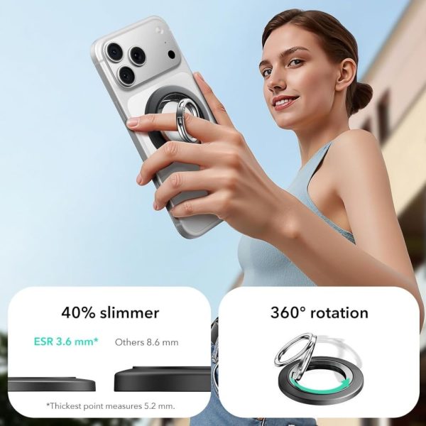ESR MAGNETIC 360 HALOLOCK MAGSAFE PHONE RING BLACK - Image 3