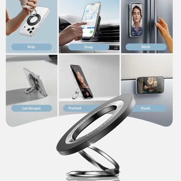 ESR MAGNETIC 360 HALOLOCK MAGSAFE PHONE RING BLACK - Image 4