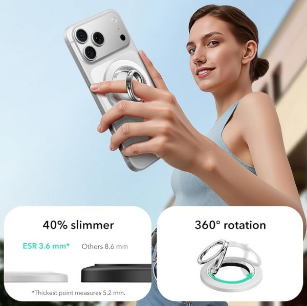 ESR MAGNETIC 360 HALOLOCK MAGSAFE PHONE RING WHITE - Image 2