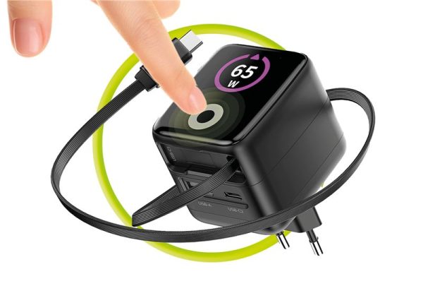 Mobile Origin 65W GaN Display Charger PW3 - USB-C Cable + USB-C + USB-A (MO-65WDCH-PW3) - Image 7