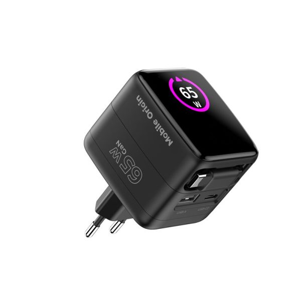 Mobile Origin 65W GaN Display Charger PW3 - USB-C Cable + USB-C + USB-A (MO-65WDCH-PW3) - Image 6