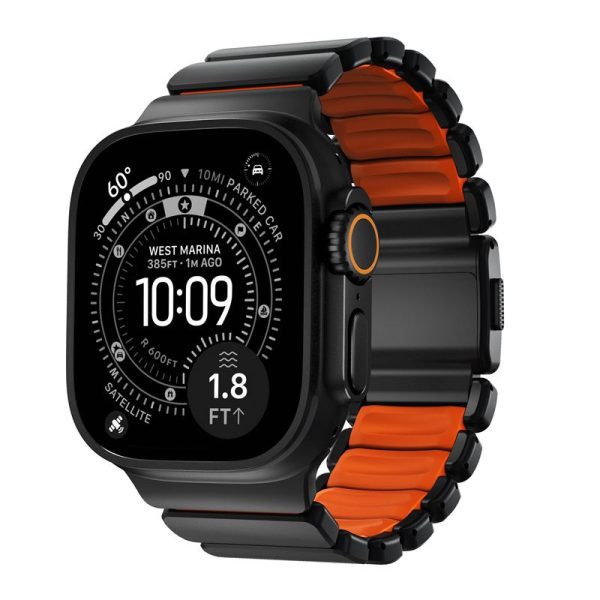 Nomad Stratos Band black titanium ultra orange FKM-Apple Watch 45/46/49mm (NM011116858) - Image 5