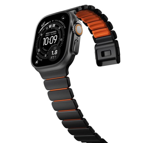 Nomad Stratos Band black titanium ultra orange FKM-Apple Watch 45/46/49mm (NM011116858) - Image 12