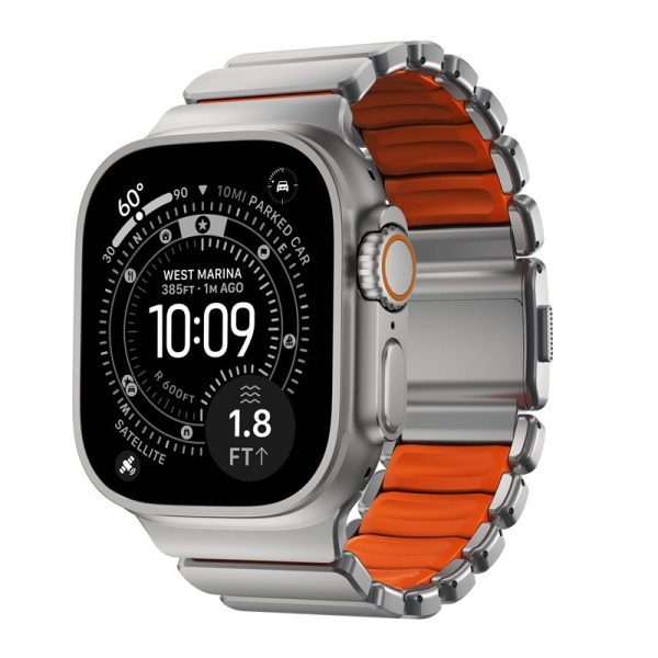Nomad Stratos Band natural titanium ultra orange FKM-Apple Watch 45/46/49mm (NM011123858) - Image 3