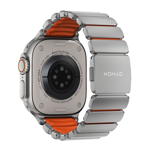 Nomad Stratos Band natural titanium ultra orange FKM-Apple Watch 45/46/49mm (NM011123858) - Image 5