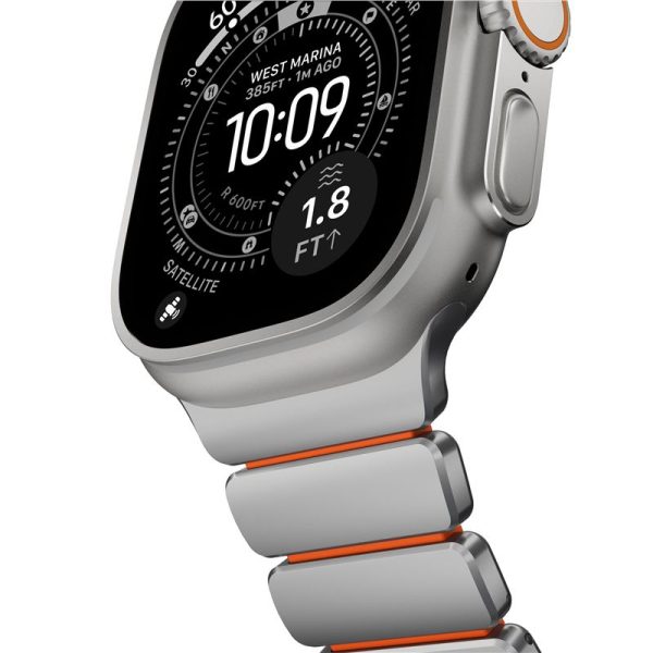 Nomad Stratos Band natural titanium ultra orange FKM-Apple Watch 45/46/49mm (NM011123858) - Image 11