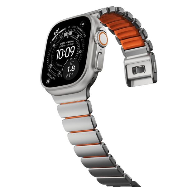 Nomad Stratos Band natural titanium ultra orange FKM-Apple Watch 45/46/49mm (NM011123858) - Image 12