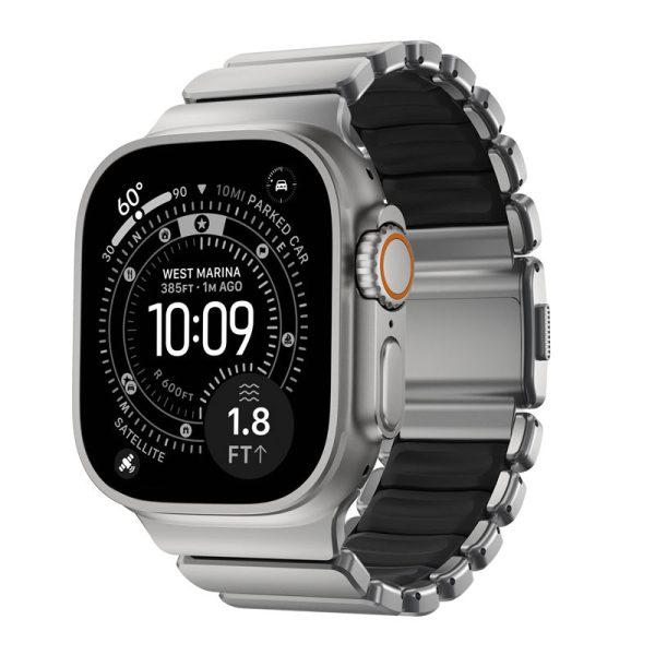 Nomad Stratos Band natural titanium black FKM-Apple Watch 45/46/49mm (NM014421858) - Image 10