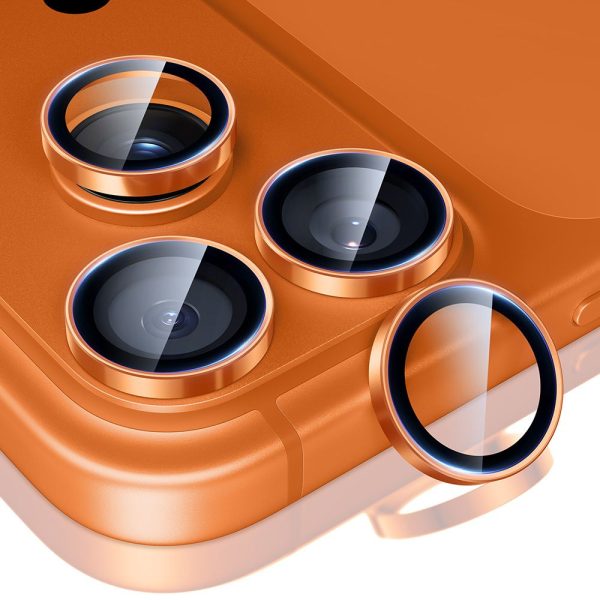 ESR ARMORITE CAMERA PROTECTOR IPHONE 14 PRO/14 PRO MAX/15 PRO/15 PRO MAX/16 PRO /16 PRO MAX/17 PRO/17 PRO MAX ORANGE - Image 2