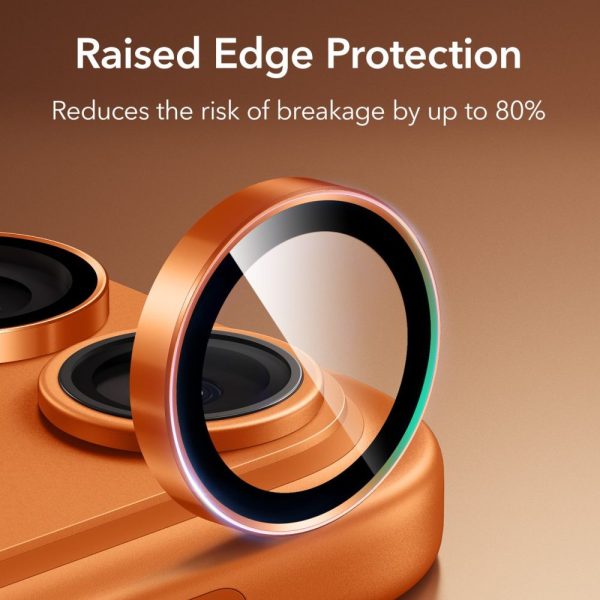 ESR ARMORITE CAMERA PROTECTOR IPHONE 14 PRO/14 PRO MAX/15 PRO/15 PRO MAX/16 PRO /16 PRO MAX/17 PRO/17 PRO MAX ORANGE - Image 4