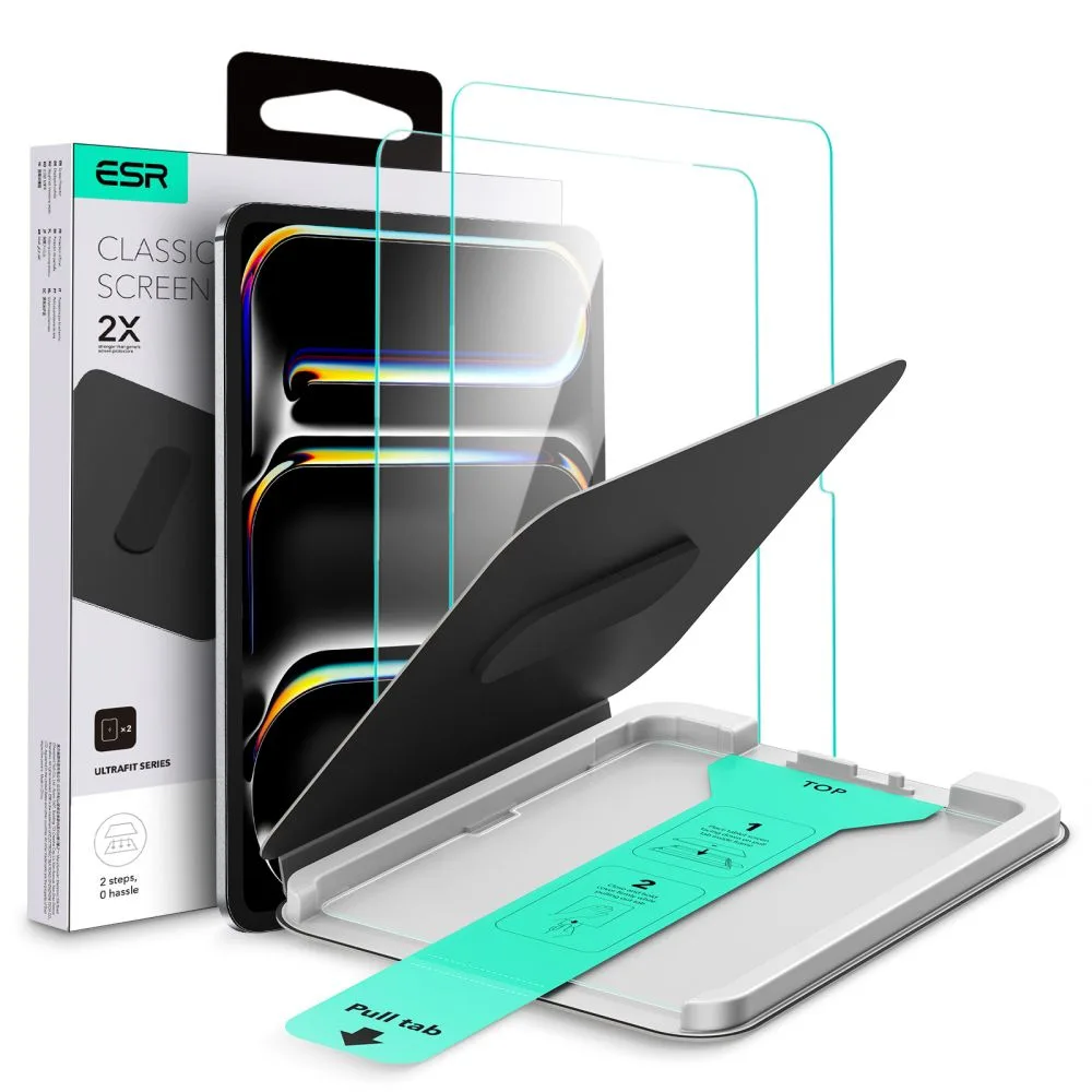 Τζάμι Προστασίας iPad Pro 11 2024-2025 ESR UltraFit 2-Pack Clear