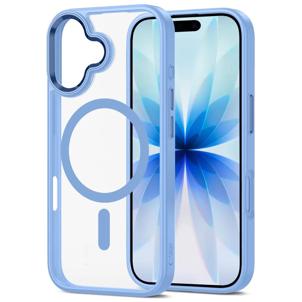 Θήκη iPhone 17 Tech-Protect MagMat MagSafe Mist Blue/Clear - Image 3