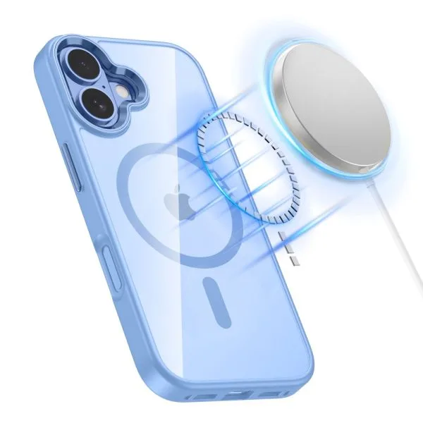 Θήκη iPhone 17 Tech-Protect MagMat MagSafe Mist Blue/Clear - Image 4