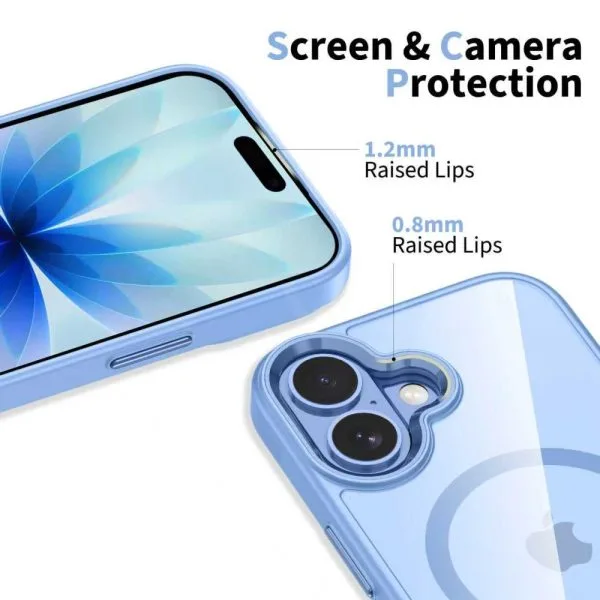 Θήκη iPhone 17 Tech-Protect MagMat MagSafe Mist Blue/Clear - Image 5