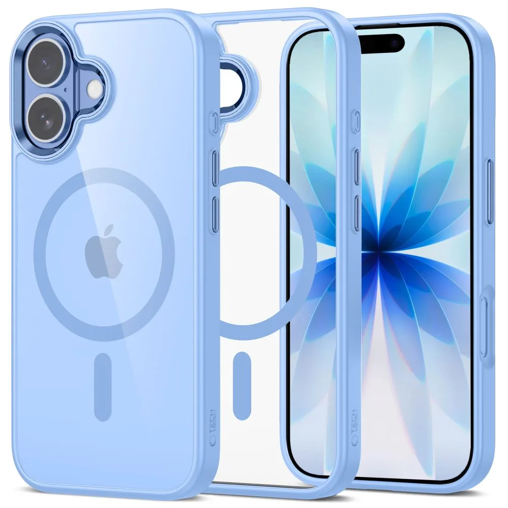 Θήκη iPhone 17 Tech-Protect MagMat MagSafe Mist Blue Clear