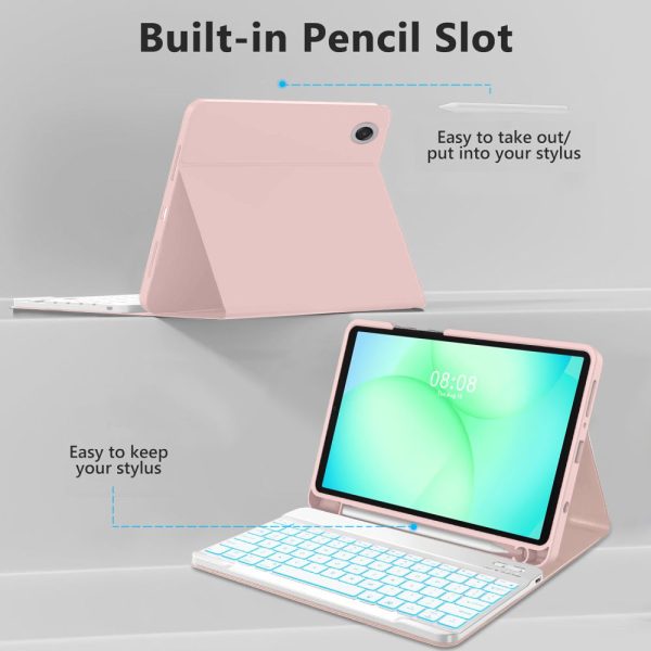TECH-PROTECT SC PEN + KEYBOARD GALAXY TAB A9/A11 8.7 PINK - Image 4