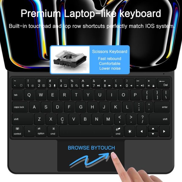 TECH-PROTECT SMARTCASE MAGNETIC + KEYBOARD IPAD PRO 11” 5/6 GEN. (2024-2025) BLACK - Image 6
