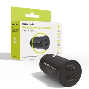 Mobile Origin 30W Super Car Charger CA20 - 2x USB-C