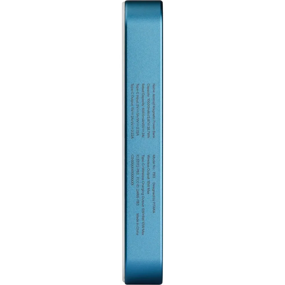 Power Bank Pitaka Qi2 10000mAh Lucid Blue - Image 3