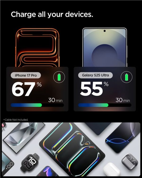 Spigen Essential 30W Wall Charger EE301EU all white (ACH09492) - Image 4