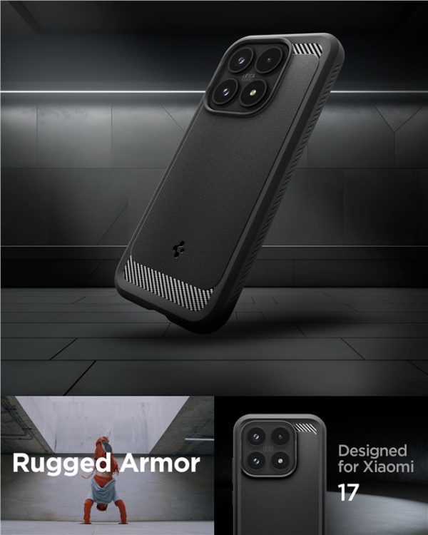Spigen Rugged Armor Matte Black-Xiaomi 17 (ACS10458) - Image 14