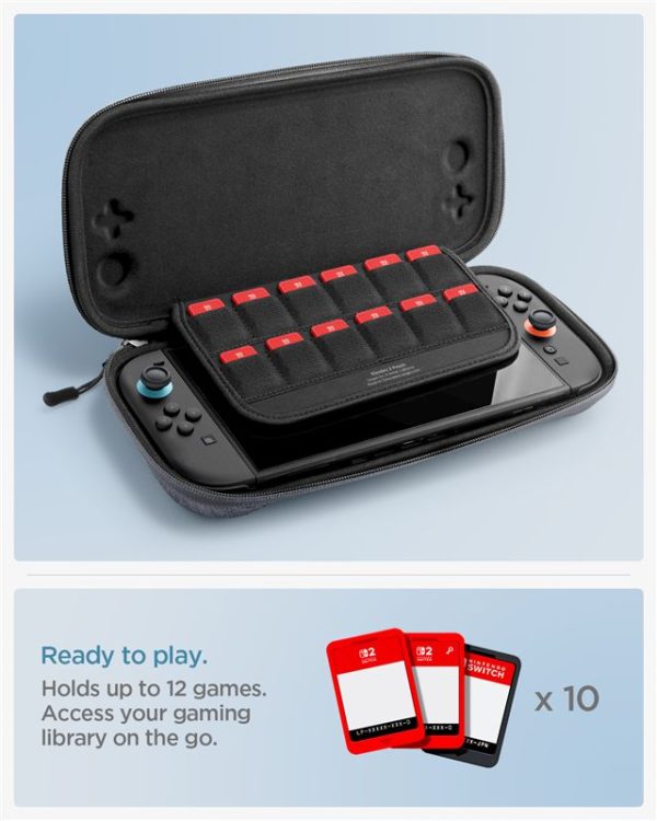 Θήκη Μεταφοράς Nintendo Switch 2 Spigen Klasden 2 Pouch Charcoal Gray (AGP10197) - Image 9