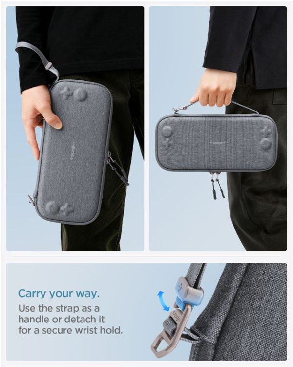 Θήκη Μεταφοράς Nintendo Switch 2 Spigen Klasden 2 Pouch Charcoal Gray (AGP10197) - Image 4