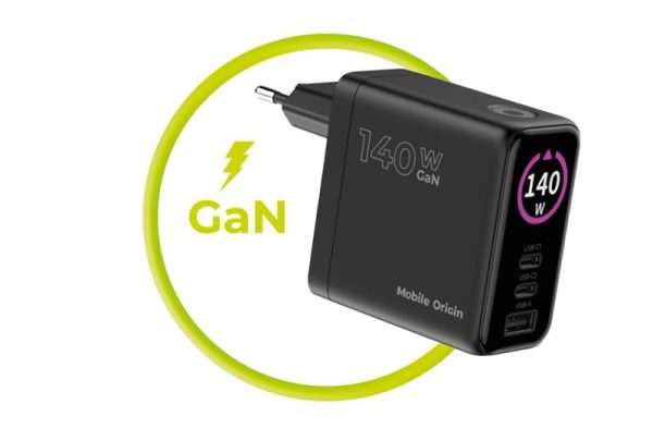 Mobile Origin 140W GaN Display Charger PW21 - 2x USB-C + USB-A (MO-140WDCH-PW21) - Image 2