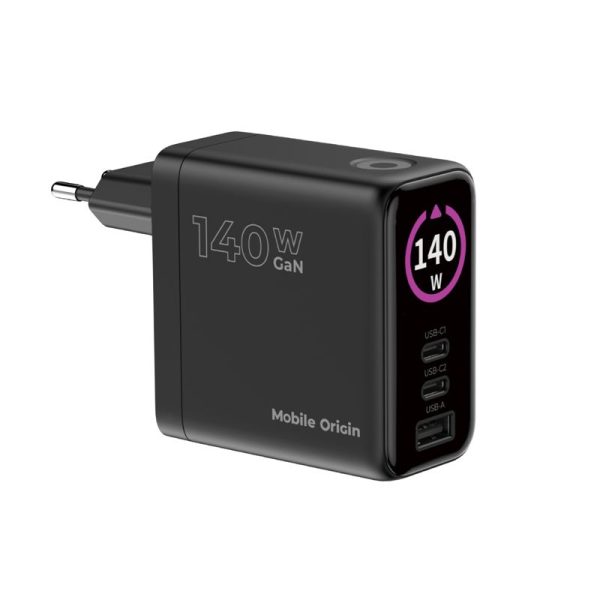 Mobile Origin 140W GaN Display Charger PW21 - 2x USB-C + USB-A (MO-140WDCH-PW21) - Image 6