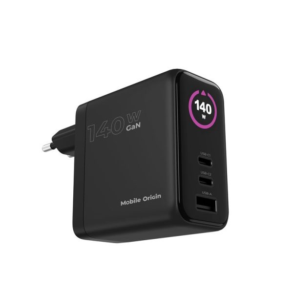 Mobile Origin 140W GaN Display Charger PW21 - 2x USB-C + USB-A (MO-140WDCH-PW21) - Image 7