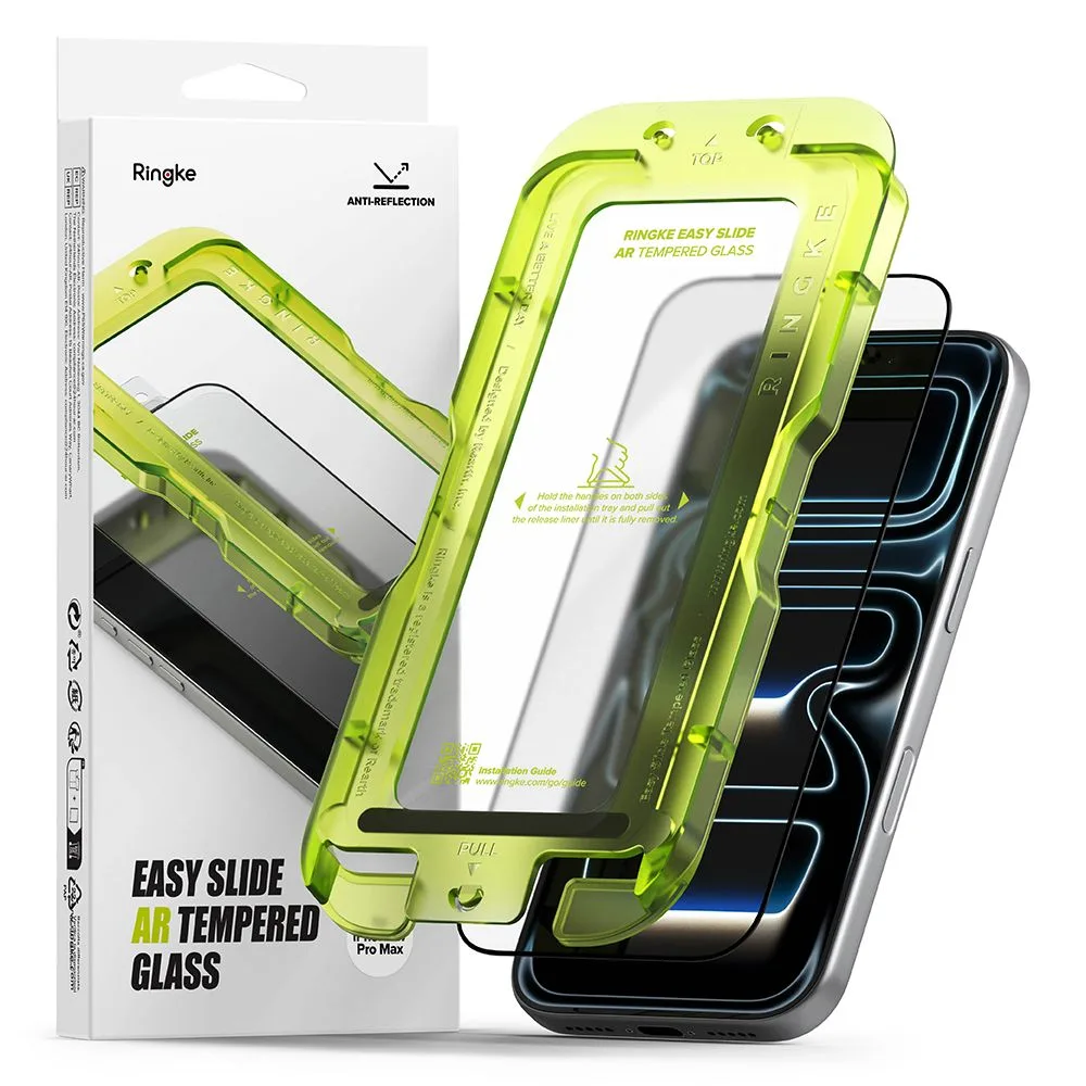Τζάμι Προστασίας iPhone 17 Pro Max Ringke Easy Slide Anti Reflective Black