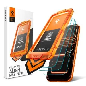 Τζάμι Προστασίας iPhone 17 Pro Max Spigen Glas.tR AlignMaster Slim 3-Pack Clear