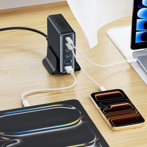 TECH-PROTECT DC160W-GAN 6-PORT DESKTOP CHARGER PD 160W/QC3.0 BLACK - Image 5