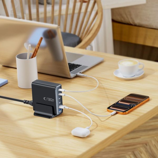 TECH-PROTECT DC160W-GAN 6-PORT DESKTOP CHARGER PD 160W/QC3.0 BLACK - Image 6